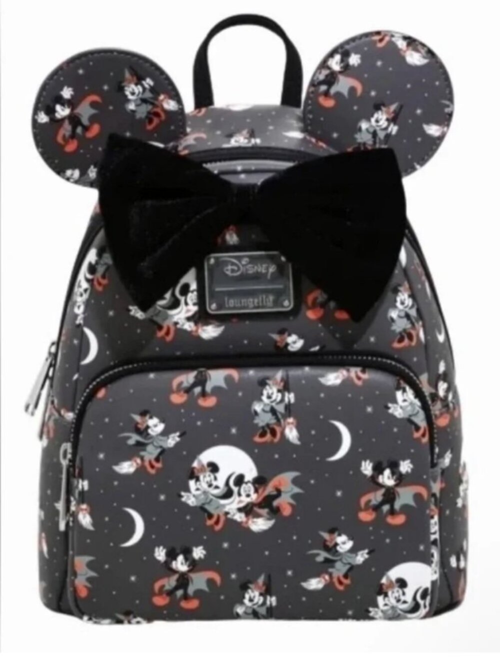 Loungefly Disney Vampire Mickey Minnie Halloween Witch AOP Backpack